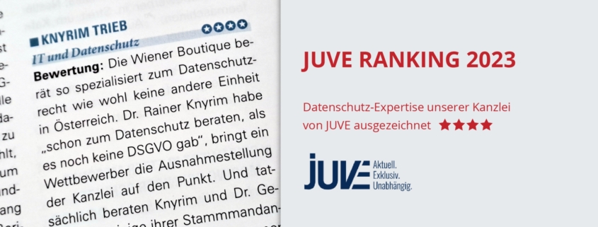 Knyrim Trieb Rechtsanwälte im IP/IT-Ranking von JUVE